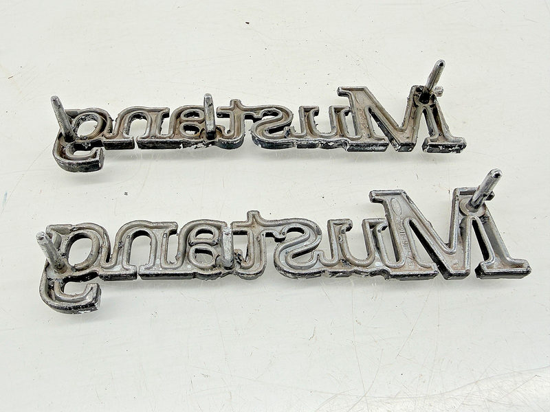 OEM 1974 - 1978 Ford Mustang Chrome Emblem Pair D5ZB-16B114-AA E9-59