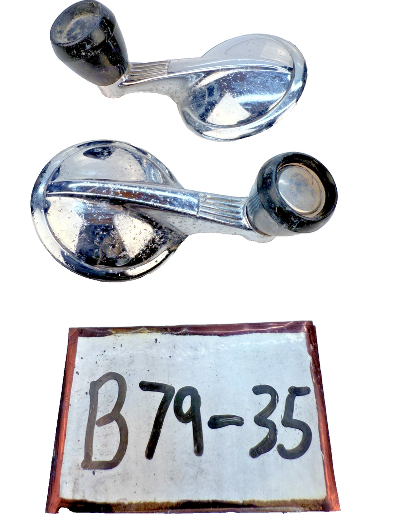 OEM 1958-1964 Impala Belair Chrome Vent Window Crank Handle PAIR 59 61 62 B79-35