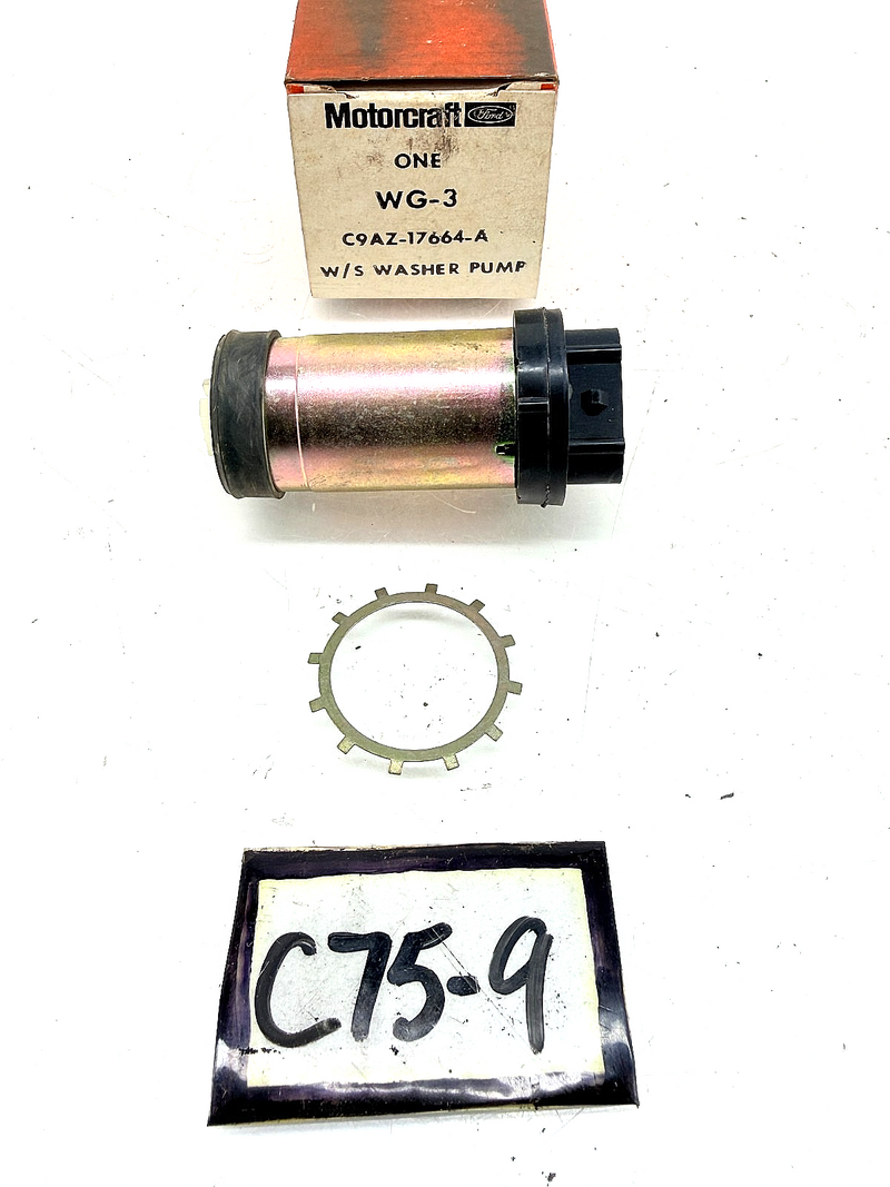 NOS 1969 - 1972 Ford Windshield Washer Pump WG-3 C9AZ-17664-A C75-9