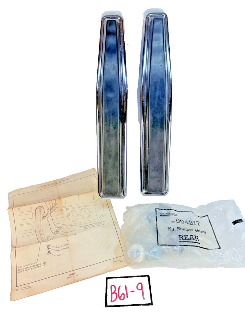 NOS 1971 – 1972 Chevrolet Hi-Rise Rear Bumper Guard GM 994217 112LR 112RR B61-9
