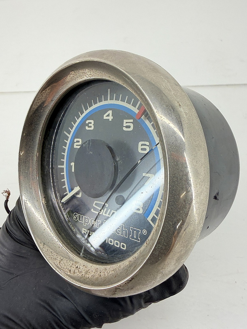 RARE 1960'S 1970'S SUN SUPER TACH 9K BLUE LINE TACHOMETER SST-709 FORD MOPAR GM
