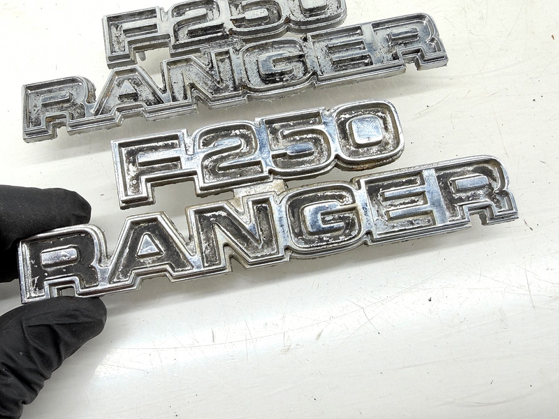 OEM 1973 -1979 F250 RANGER Metal Front Fender Emblem Badge D7TB-16702-EWB E9-102