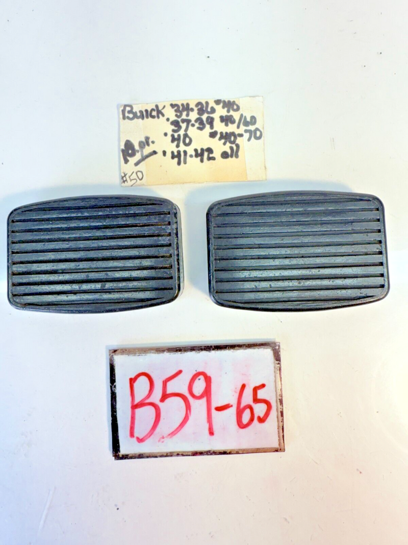 NOS Pair of Brake & Pedal Pads 1934 - 1955 Buick Pontiac Olds B59-65