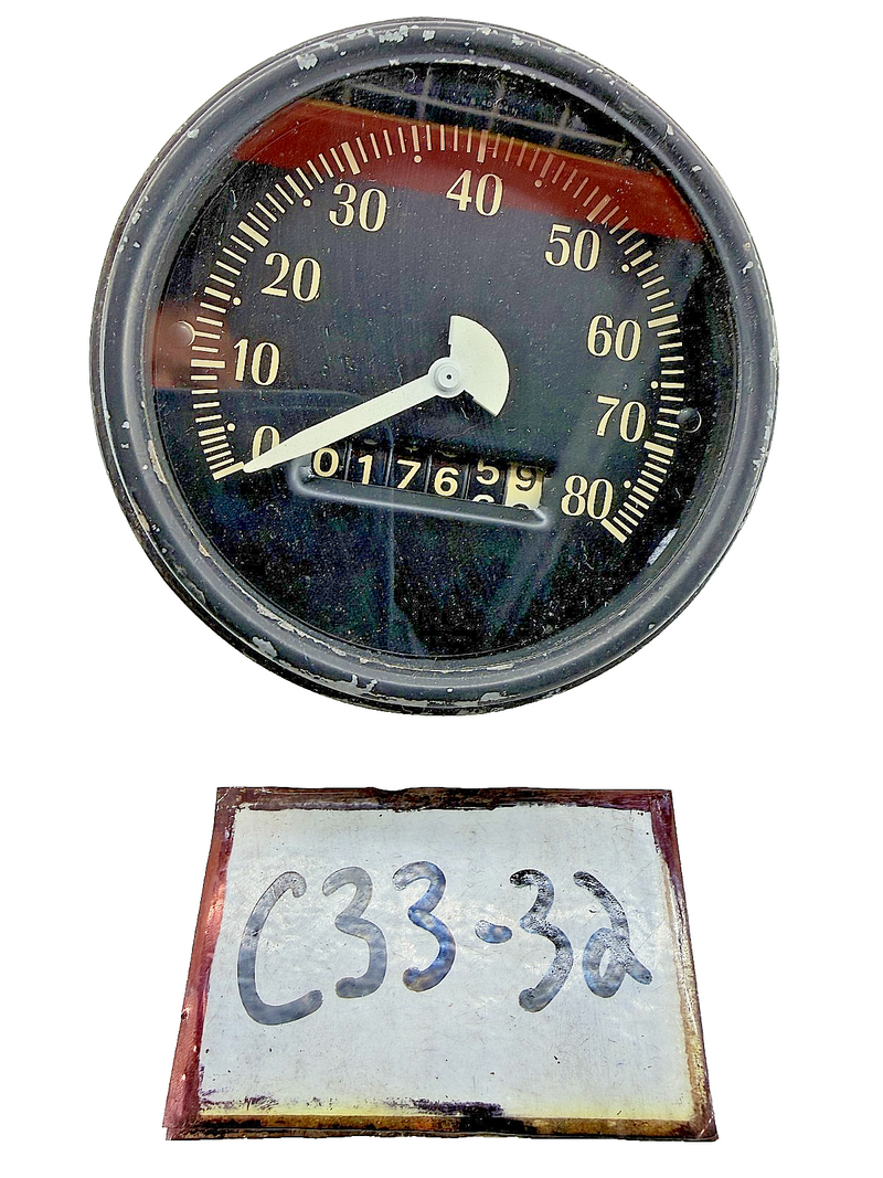 OEM 1946 - 64 Willys Jeep CJ2A CJ3A CJ3B GPW MB Speedo Speedometer 80MPH C33-32