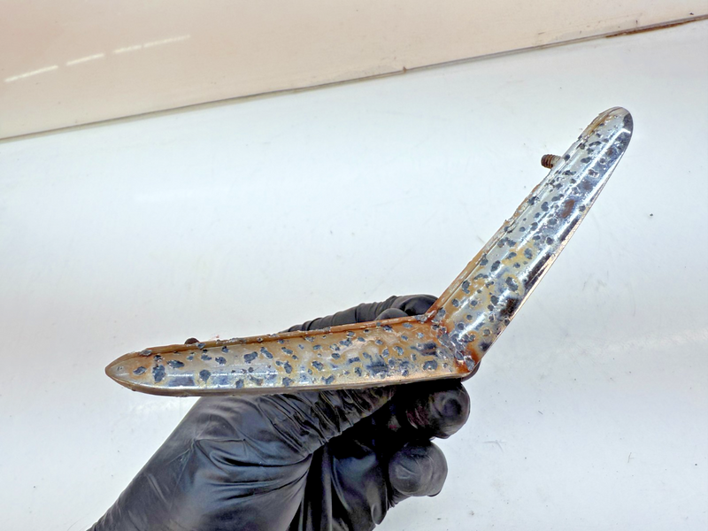 VINTAGE OEM 1956 DESOTO V FUEL DOOR EMBLEM 1621560 FIREFLITE FIREDOME E6-120