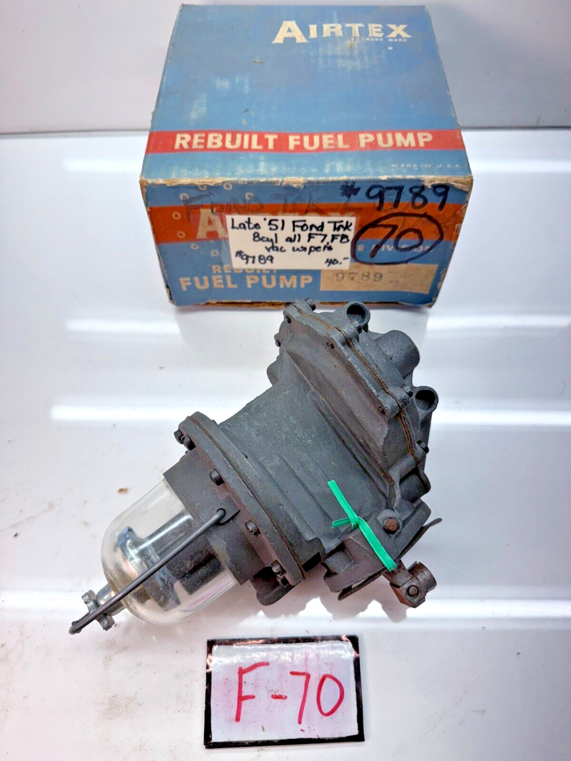NORS AC 1951 Ford Truck V8 Flathead - Fuel Pump with Glass Bowl 9789 F-70