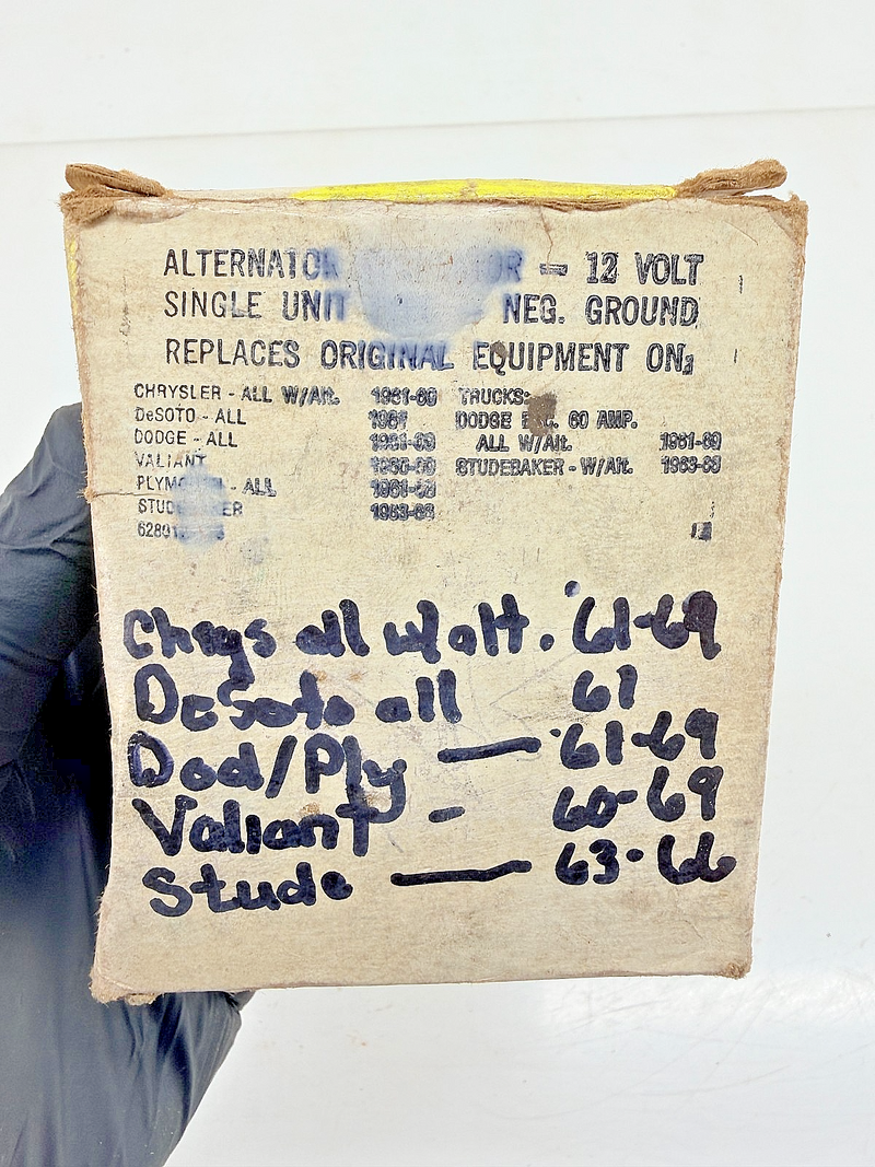 NOS 1961 - 1969 Chrysler Dodge Alternator Voltage Regulator 12 Volt 8012 C74-19
