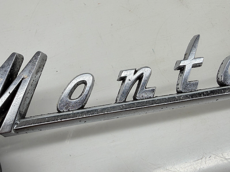 OEM 1955 1956 Mercury "MONTCLAIR" Chrome Emblem Name Plate Script C66-33