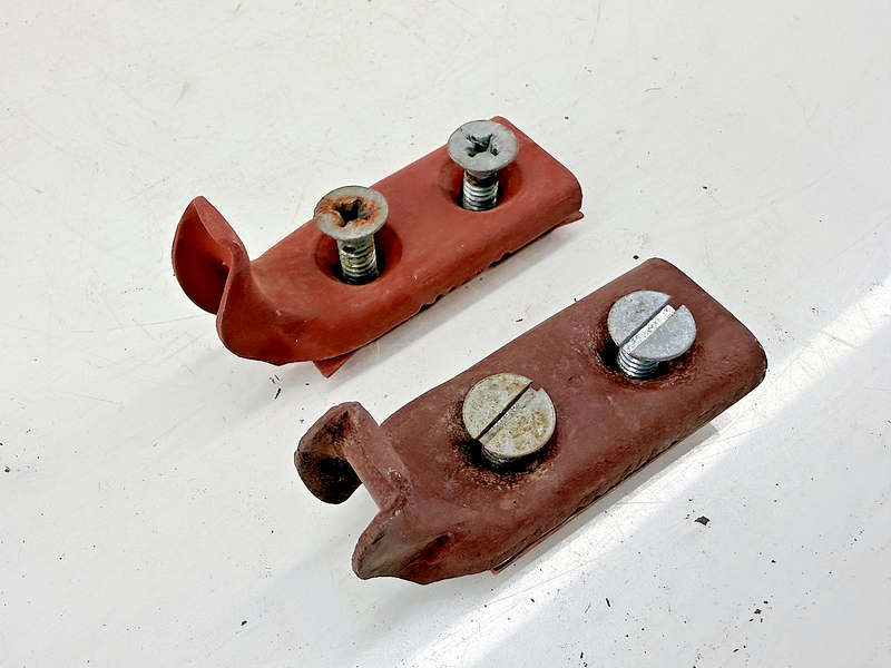 OEM Jeep Willys CJ2A CJ3A Pair Windshield Lower Brackets J-Hooks C49-60