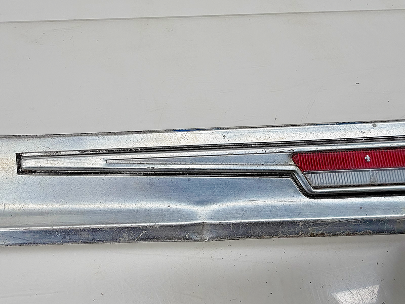 OEM 1964 Chevy Impala Belair Biscayne Hood Lip Molding Above Grille Aluminum