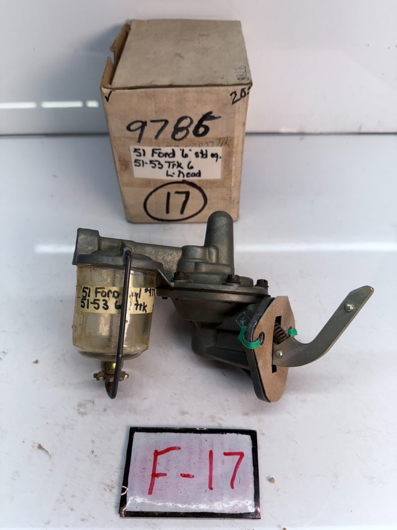 NORS 1951 - 1953 Ford Truck 6CYL FUEL PUMP L HEAD ENGINE 9786 51 52 53 F-17