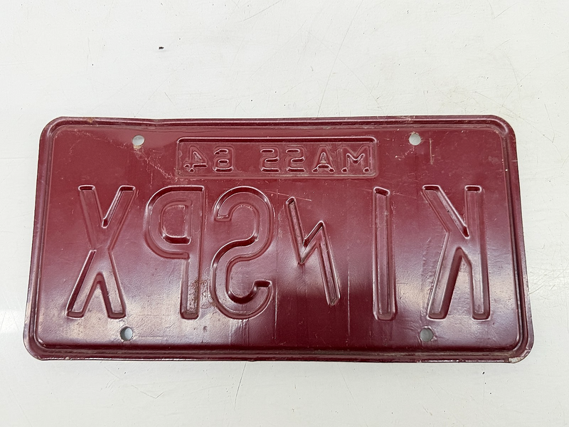 Orig. 1964 KI SPX Massachusetts Ham Amateur Radio Operator License Plate Sign MA
