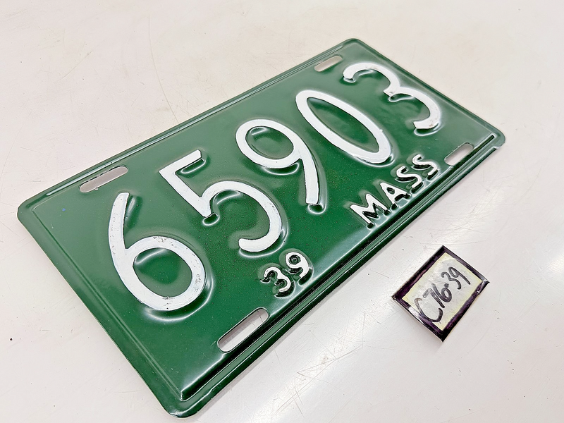 Repainted 1939 65903 Massachusetts License Plate Sign MA 65.903 C76-39
