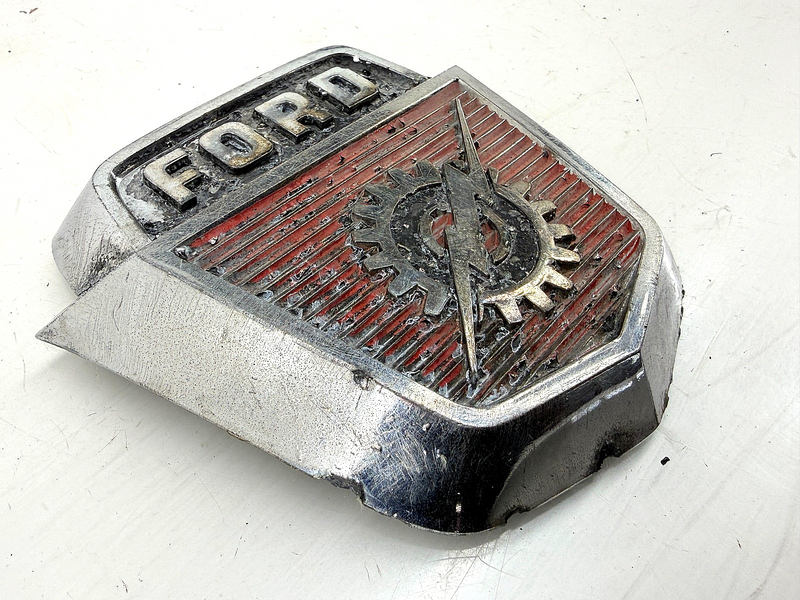 OEM 1953 - 1956 FORD TRUCK CHROME HOOD EMBLEM BAAK-16637 C69-2