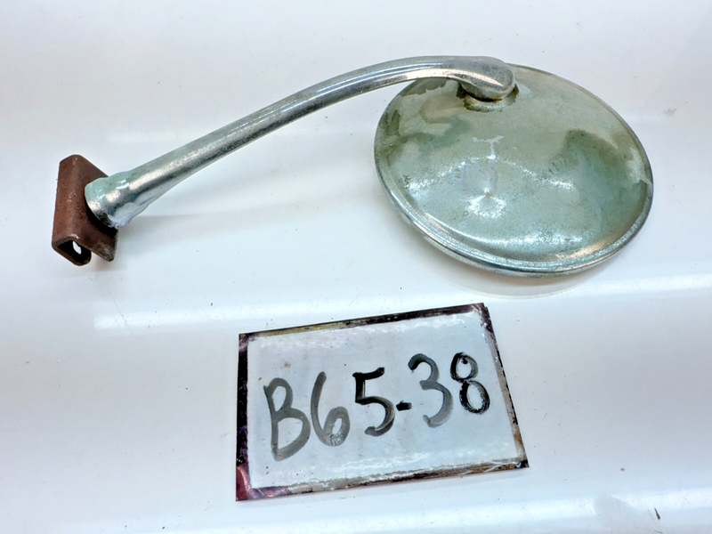Vintage Clamp On Door RAT ROD ROUND Mirror B65-38