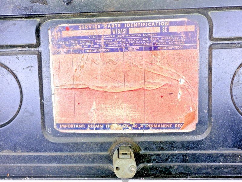 OEM 1967 - 1972 Chevy Pickup C10 Truck Glove Box Door GM w/ Build Sheet C26-7