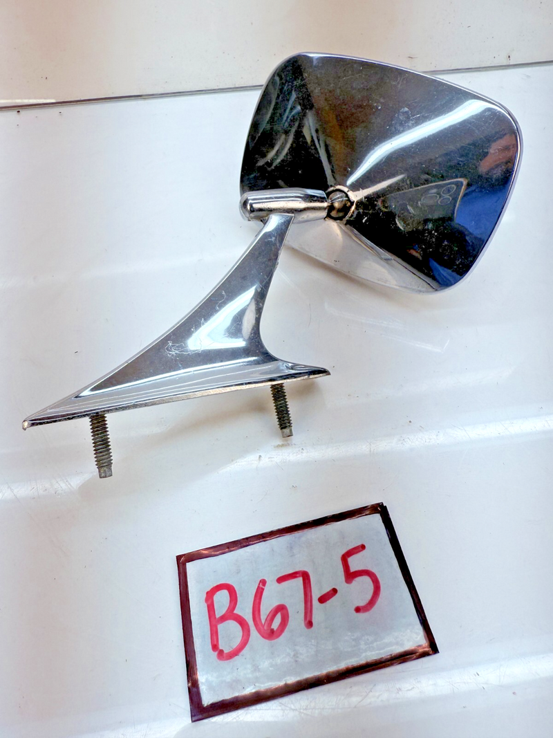 Vintage Side Exterior Mirror Rat Rod Universal Chrome 60412-412 B67-5