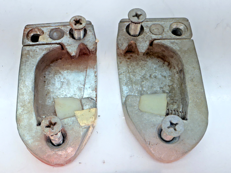 OEM 1955 - 1961 Chevy Corvette Impala Pair Door Striker Plate 57 58 59 60 B83-84