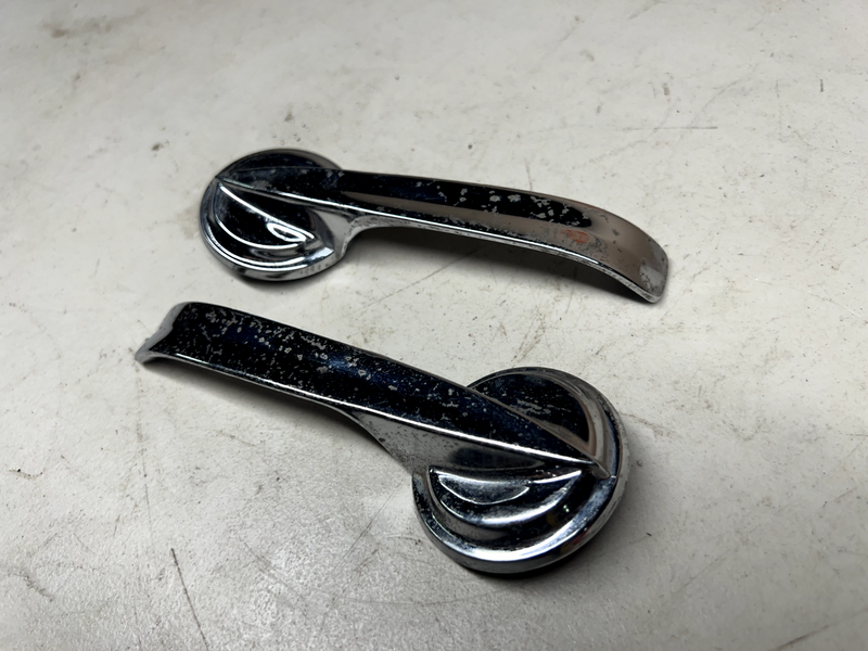 OEM PAIR OF FORD 55-63 THUNDERBIRD FAIRLANE GALAXIE INTERIOR DOOR HANDLE U1C-B8