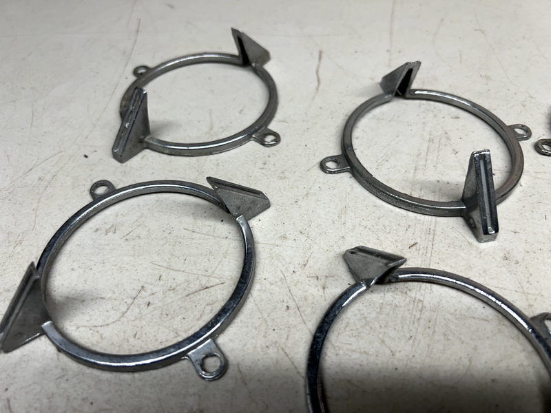 OEM 1962 Impala Ful-Size Tail Lamp Back Up Lens Chrome Bezel PAIR 62 B21