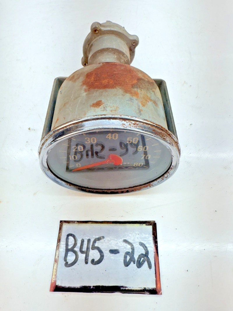 VINTAGE Stewart Warner 80 MPH 3 5/8 Speedometer Flathead SCTA TROG 818050 B45-22
