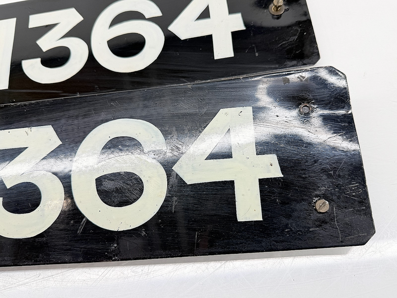 Porcelain PAIR Pre 1932 EL 1364 Bournemouth British License Plate Sign C47-71