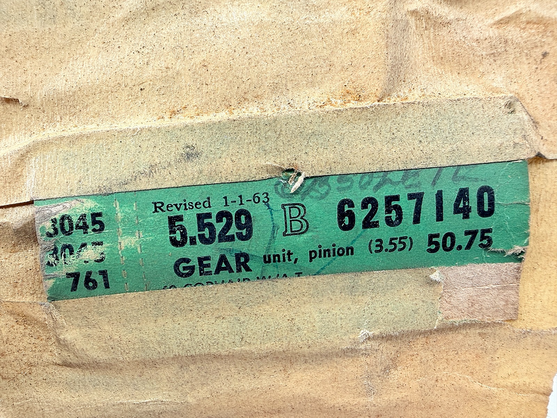 NOS GM 6257140 1960 - 1964 Corvair Ring Gear Pinion Set 3.55 Powerglide Gr 5.529