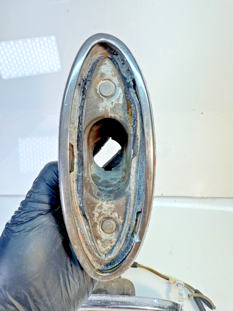 OEM FORD 8A-13448-A1 1949 1950 PAIR TAIL LIGHT ASSEMBLY CHROME BEZEL B55-23