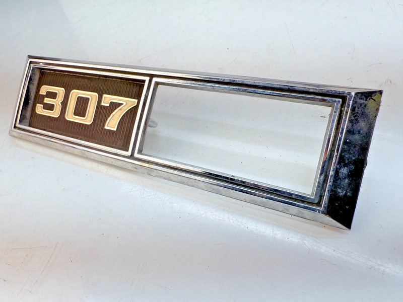 1968 1969 Chevy Impala 307 Emblem Chevrolet Fog Light Frame 3920873 E6-31