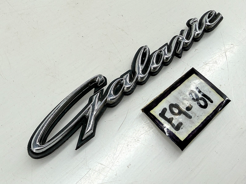 OEM 1964 FORD GALAXIE CHROME EMBLEM WITH PLASTIC BACK E9-81