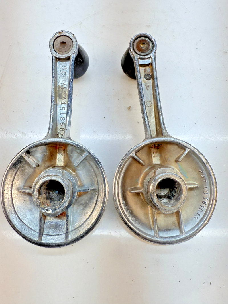 1949 - 1962 Chevy Corvette Bel Air Impala PAIR Door Window Crank Handle B79-1