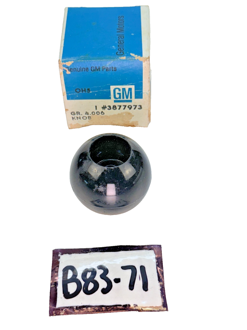 OEM 1965 - 1982 Corvette Automatic Black Shifter Ball Knob GM 3877973 B83-71