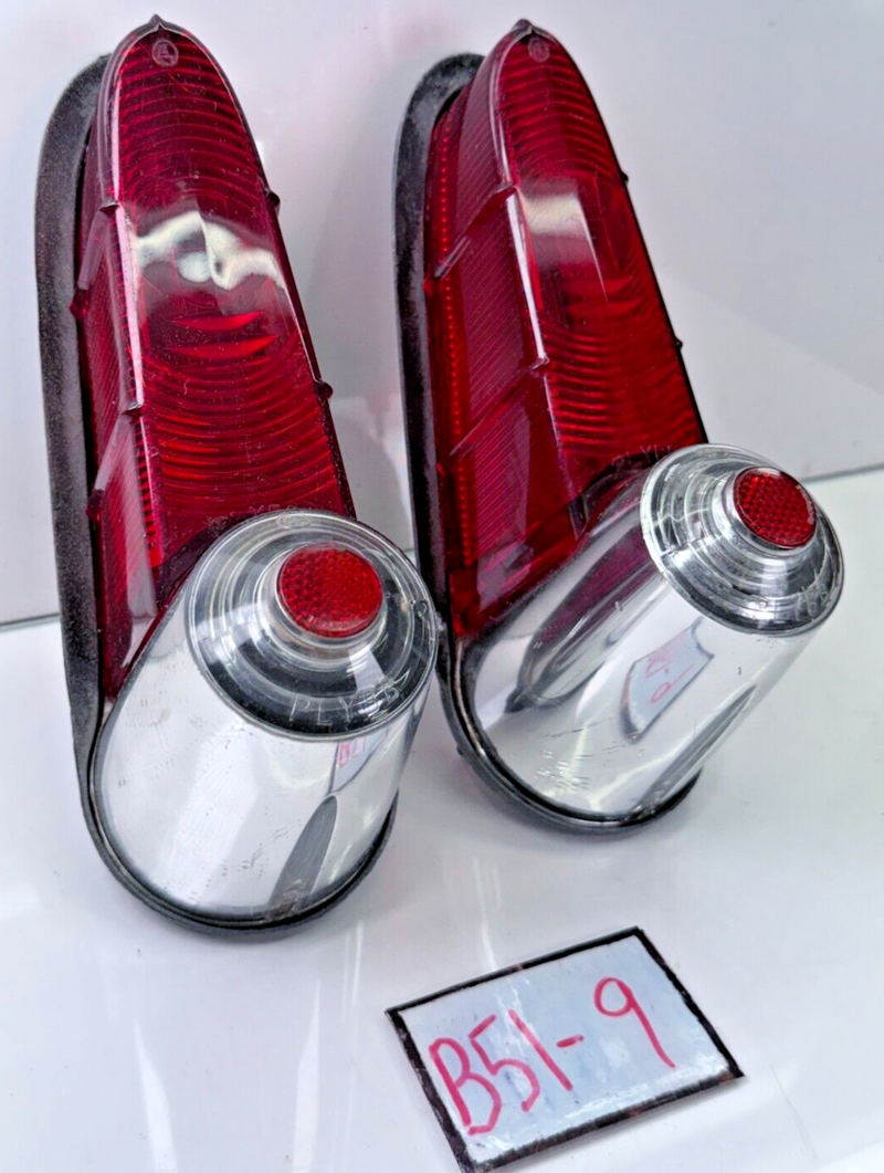 *RARE* Original 1955 Plymouth Tail Lights Housing Assembly Pair PLYBB 55 B51-9