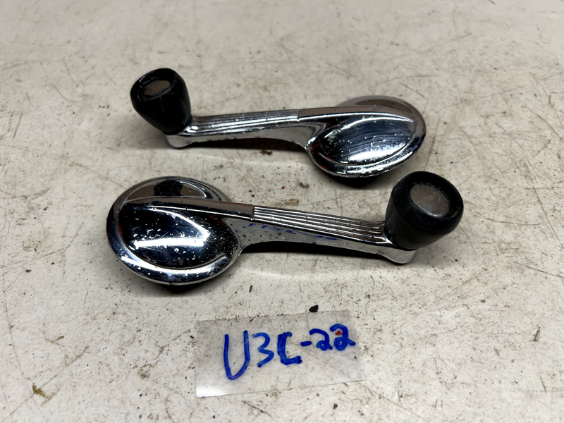 OEM 1958-1964 Impala Belair Chrome Window Crank Handle PAIR 59 61 62 63 64 B22-3