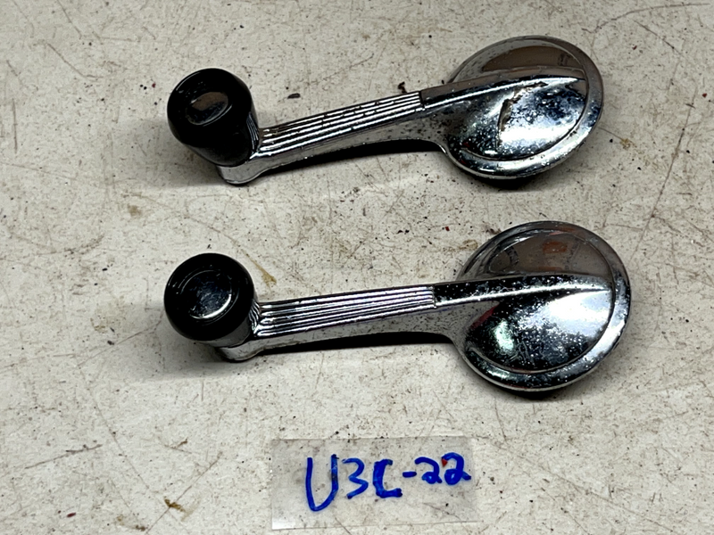OEM 1958-1964 Impala Belair Chrome Window Crank Handle PAIR 59 61 62 63 64 B22-5