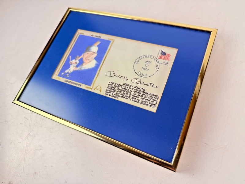 1979 Mickey Mantle Signed Autographed 1st Day Cover Cachet Auto Rare Yankees #7