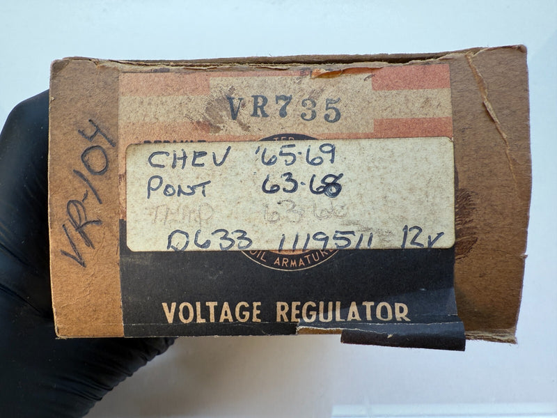 NOS Delco Remy Voltage Regulator D-633 1119511 C16-25