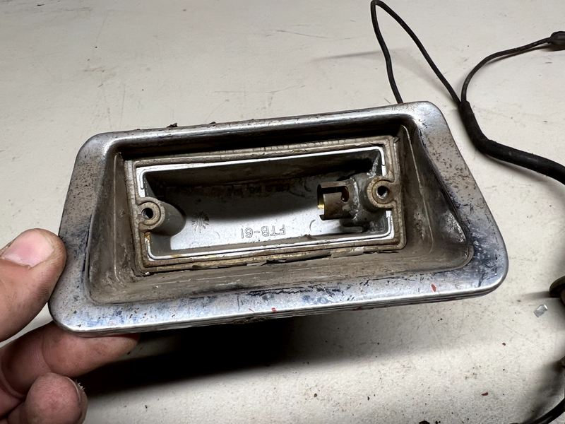 FORD THUNDERBIRD REAR BUMPER BACKUP LIGHT HOUSINGS 1961-1963 OEM U1C-B9-4