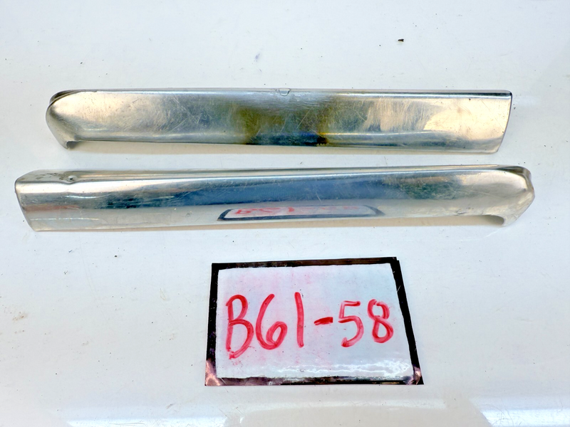 OEM 1960 Chevy Impala Bel Air Wagon Pair of Rear Tail Fin Corner Molding B61-58