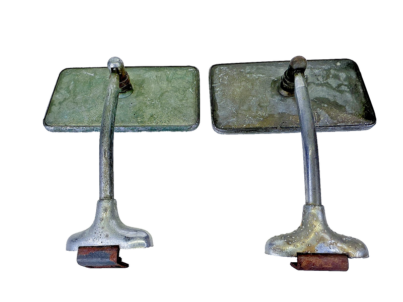 Original 1940's YANKEE Exterior Accessory Door Clamp Rear View Mirrors C27-31