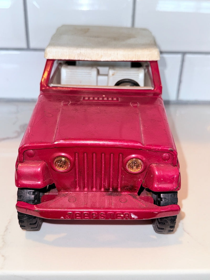 VINTAGE ORIGINAL TONKA 1970 No. 2245 Red Jeepster Convertible Sedan - Jeep - HB1