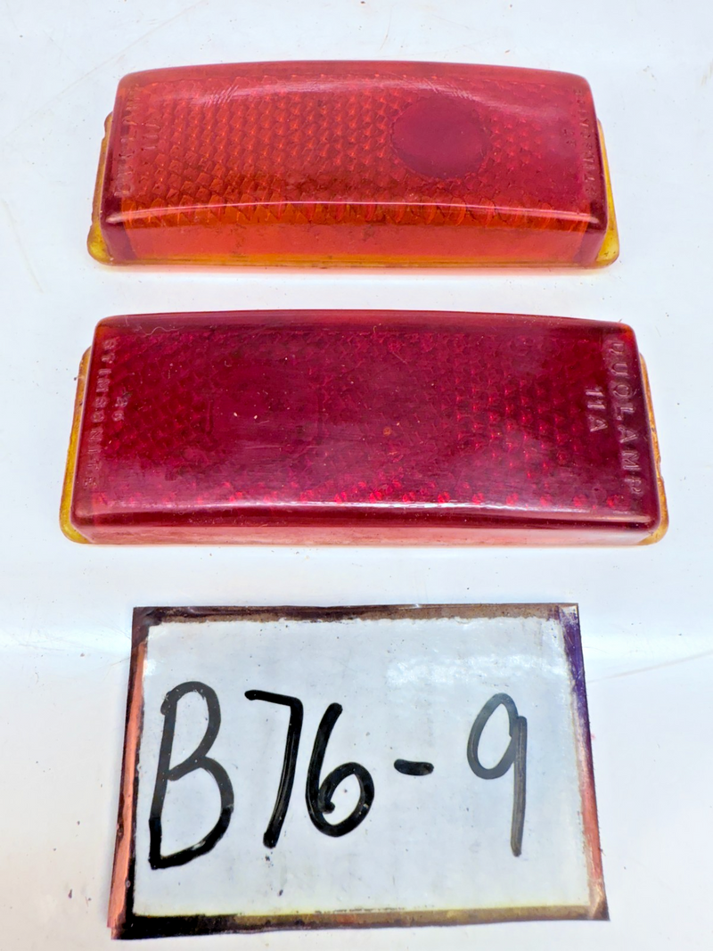 OEM 1941 Ford Duo Lamp PAIR Tail Light Lens #11A Passenger Glass B76-9