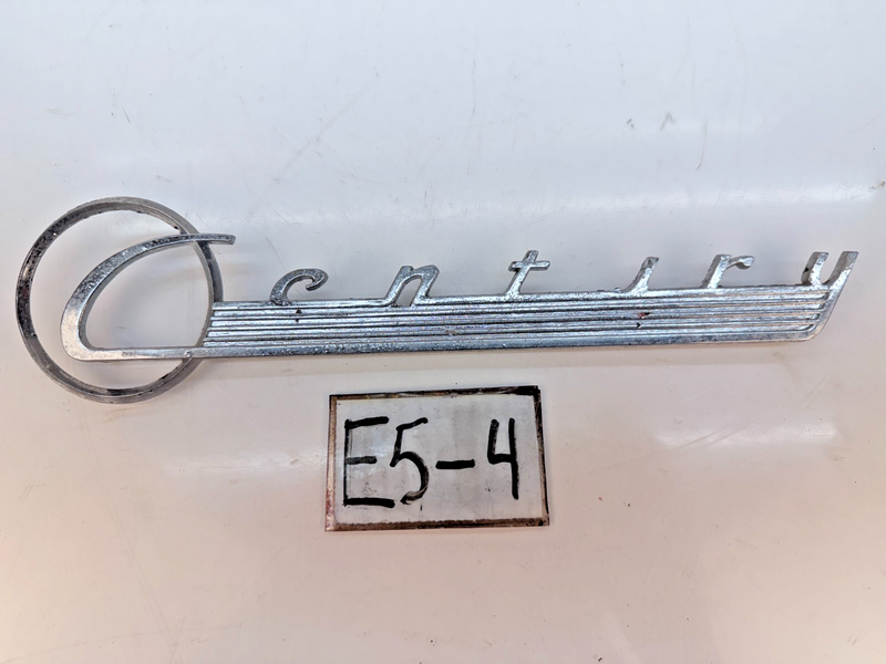 Vintage OEM 1955 Buick Century Script Emblem Badge E5-4