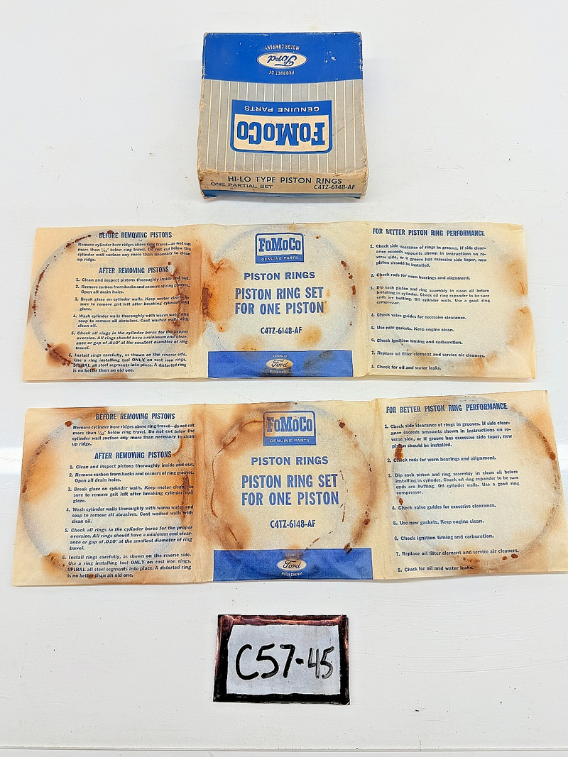 NOS 1964 1965 1966 1967 Ford 330 H/D Std HI-LO PISTON RINGS SET C57-45
