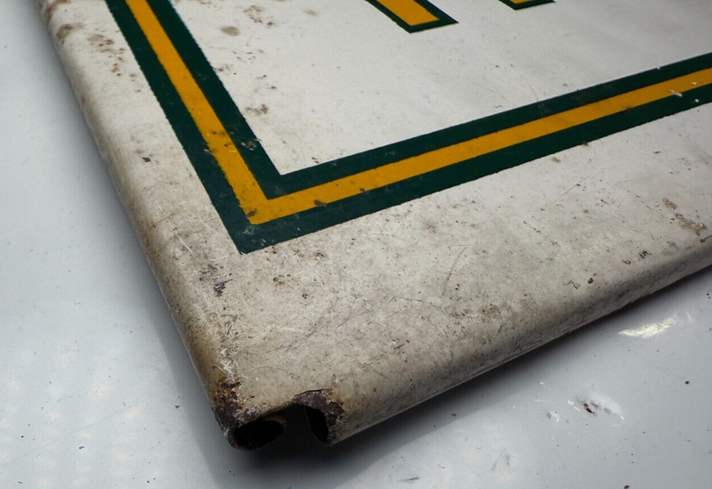 Vintage Mohawk Tires Sign Vintage Gas Garage Sign Indian Arrowhead 14" x 7" NICE