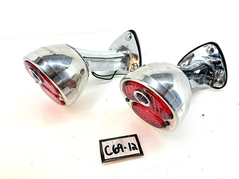 Vintage Duo Lamp Ford Rear Tail Lights Blue Dot Model A 30's Pick Up Rat Rod C69
