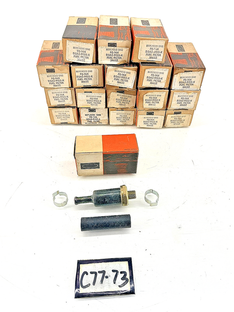 (1) NOS 1968 - 1973 FORD Mustang MOTORCRAFT FUEL FILTER FG-14A D3AZ9155A C77-73