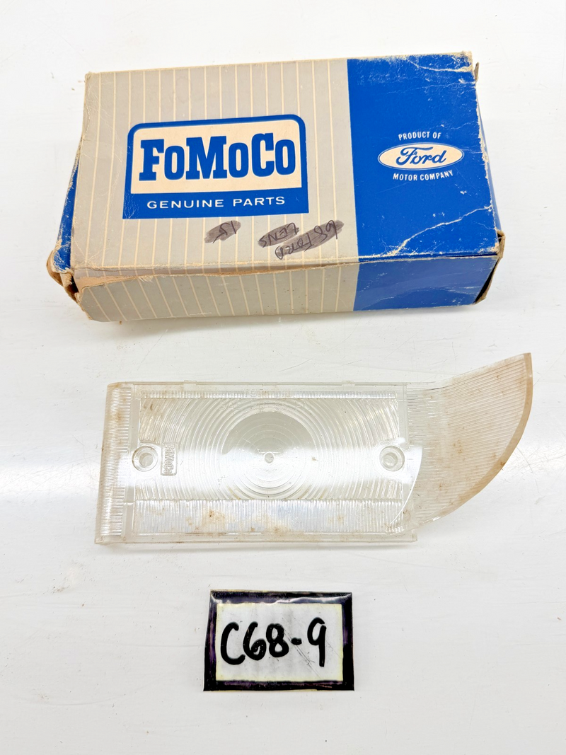 NOS 1968 - 1970 Ford Falcon Parking Lamp Lens LH C8DZ-13209-A C68-9