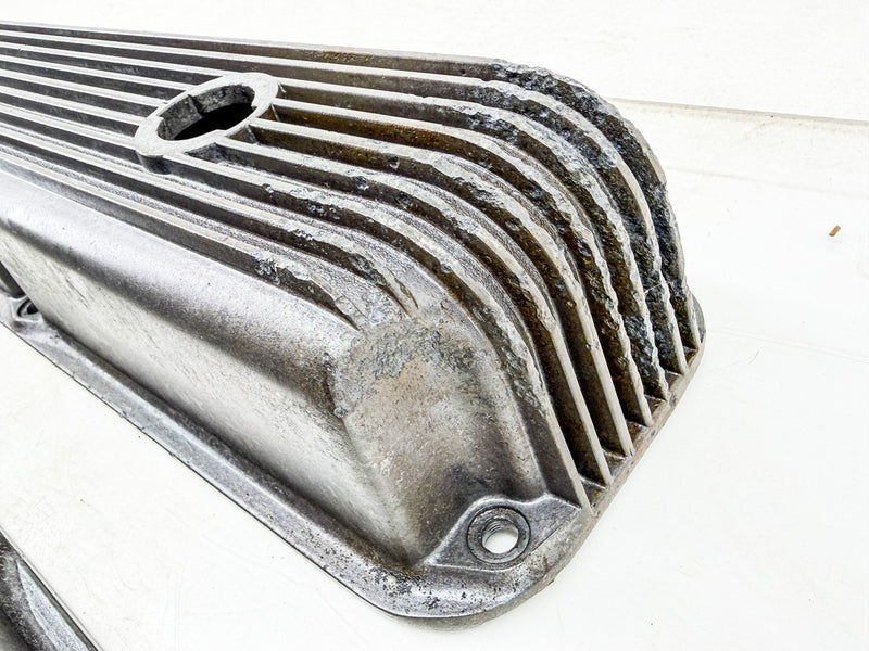 VINTAGE CAL CUSTOM FORD FE 390 427 FINNED ALUMINUM VALVE COVERS 40-1018 U3B-85