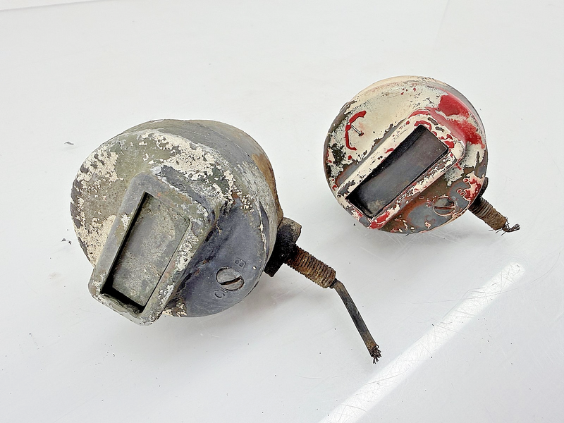 Corcoran Brown CB Pair Blackout Marker Lights Willys MB Ford GPW Jeep C46-49
